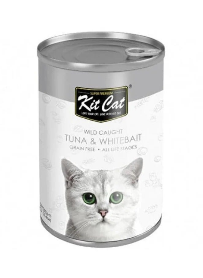 Kit Cat Atlantic Tuna with Whitebait Canned Cat Food – 400g x 24 Cans - Image 2